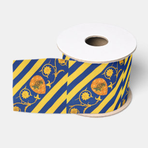 Contrada della Tartuca (Tortoise) Palio di Siena Grosgrain Ribbon