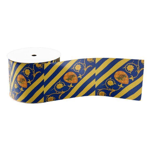 Contrada della Tartuca (Tortoise) Palio di Siena Grosgrain Ribbon (Spool)