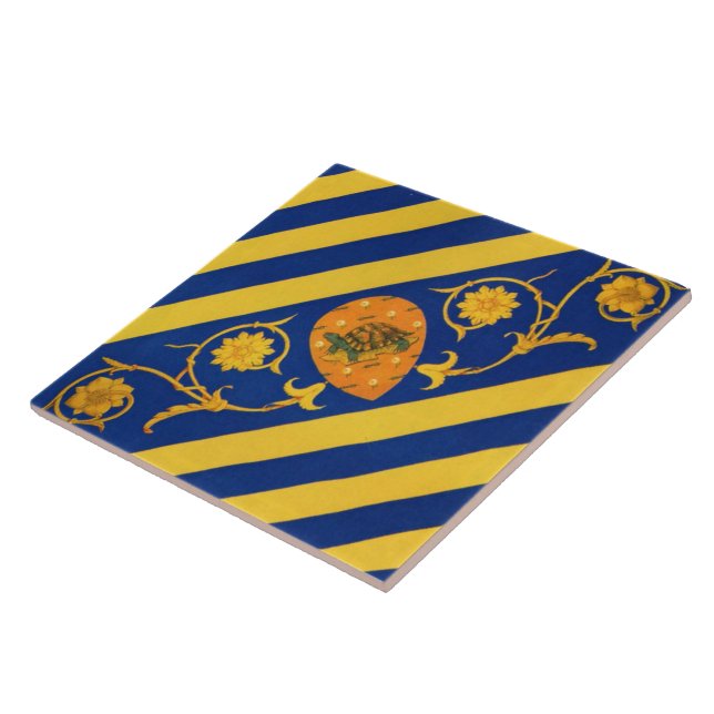Contrada della Tartuca (Tortoise) Palio di Siena Tile (Side)