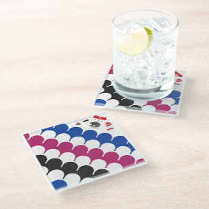 Contrada Sovrana dell' Istrice (Porcupine) Palio Glass Coaster