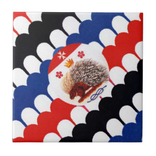 Contrada Sovrana dell' Istrice (Porcupine) Palio Tile
