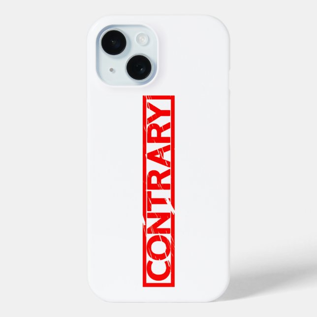 Contrary Stamp Case-Mate iPhone Case (Back)