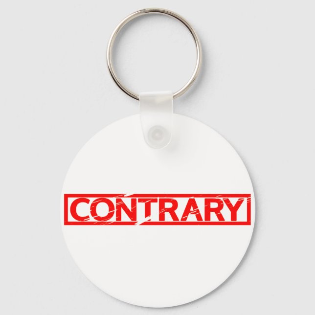 Contrary Stamp Key Ring (Front)