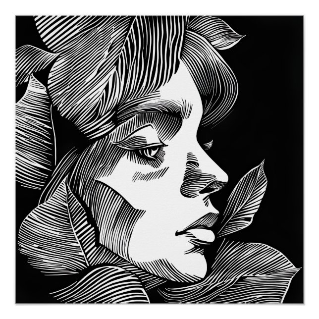 Contrast in black and white poster (Front)