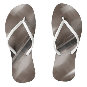 Contrasting Brown Tone Vanishing Shapes Flip Flops