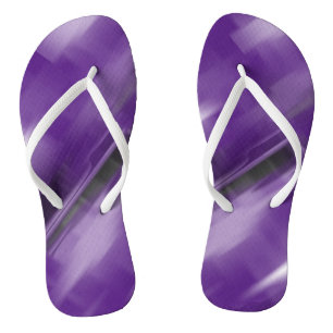 Contrasting Violet Vanishing Shapes Flip Flops