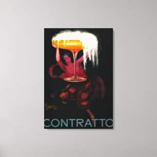 Contratto Vintage PosterEurope Canvas Print