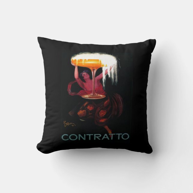 Contratto Vintage PosterEurope Cushion (Front)
