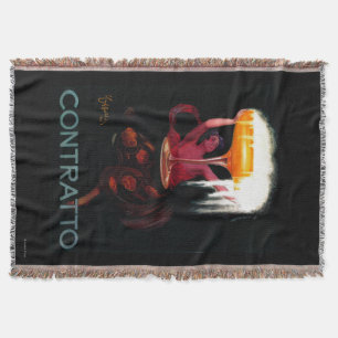 Contratto Vintage PosterEurope Throw Blanket