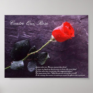 Contre Qui, Rose Poster