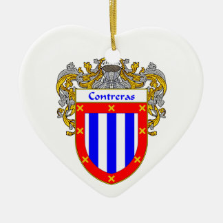 Contreras Coat of Arms/Family Crest Ceramic Tree Decoration