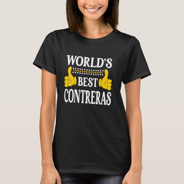 Contreras Surname Family Last Name World's Best Co T-Shirt (Front)