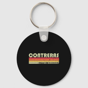 Contreras Surname Funny Retro Vintage 90s Birthday Key Ring