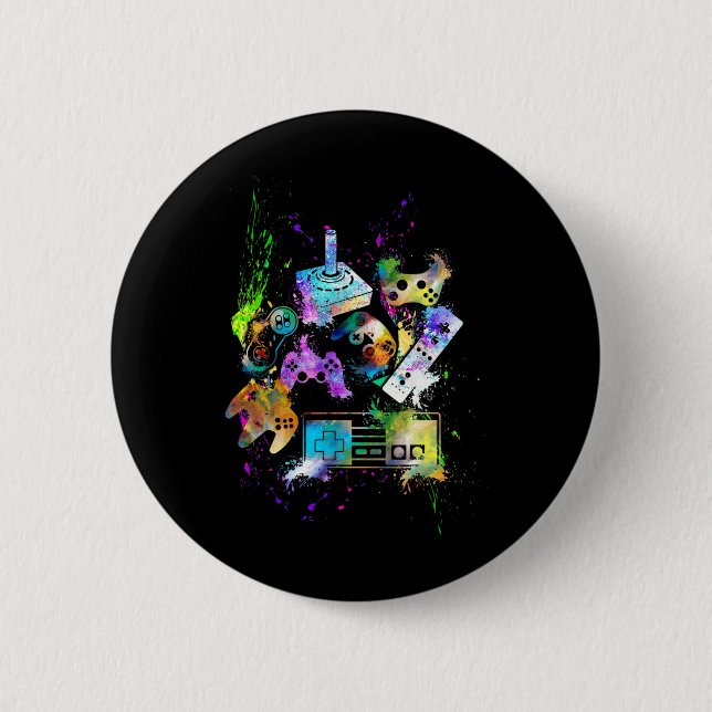 Control All The Things Video Game Controller 2  6 Cm Round Badge (Front)