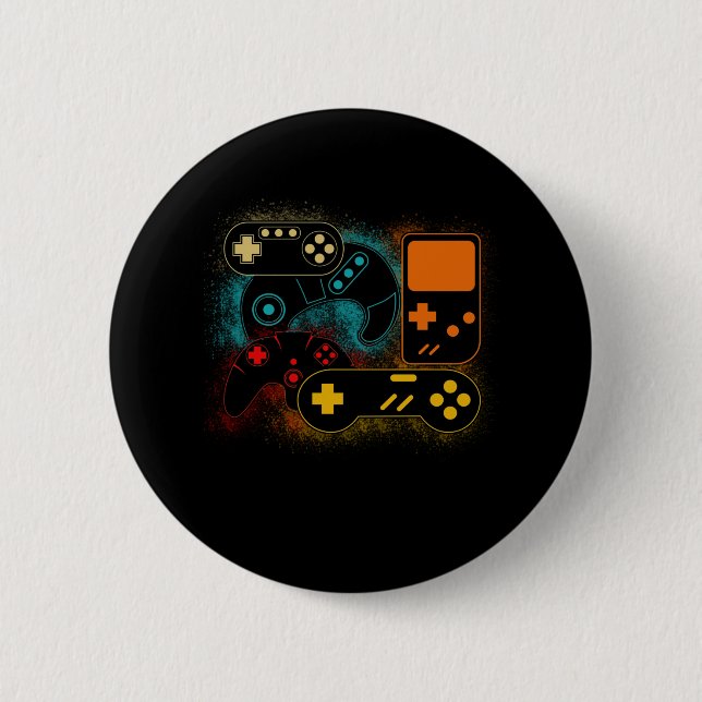 Control all the Things Video Game Controller 6 Cm Round Badge (Front)