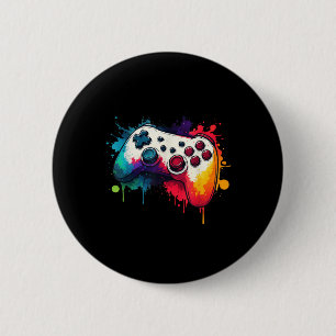 Control All The Things Video Game Controller Gamer 6 Cm Round Badge
