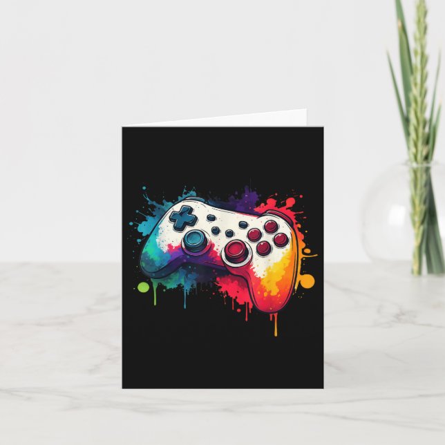Control All The Things Video Game Controller Gamer Card (Front)