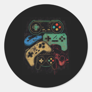 Control All The Things Video Game Controller Gamer Classic Round Sticker