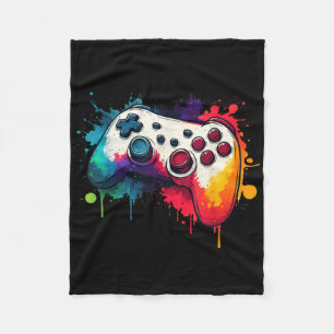 Control All The Things Video Game Controller Gamer Fleece Blanket