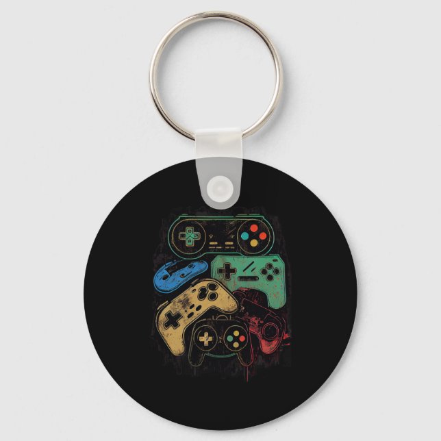 Control All The Things Video Game Controller Gamer Key Ring (Front)