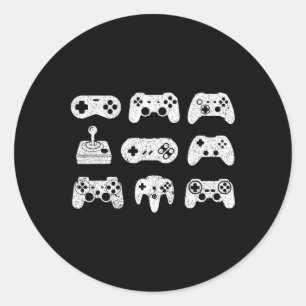 Control All The Things Video Game Controller Gamin Classic Round Sticker