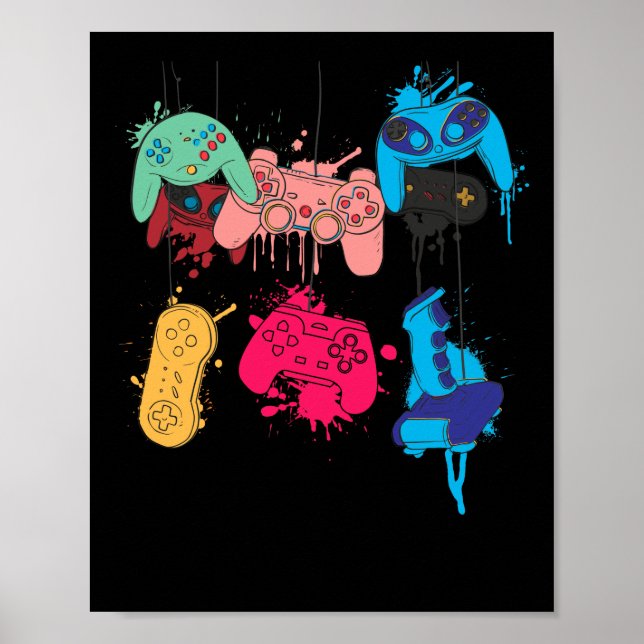 Control all the Things Video Game Controller Poster (Front)