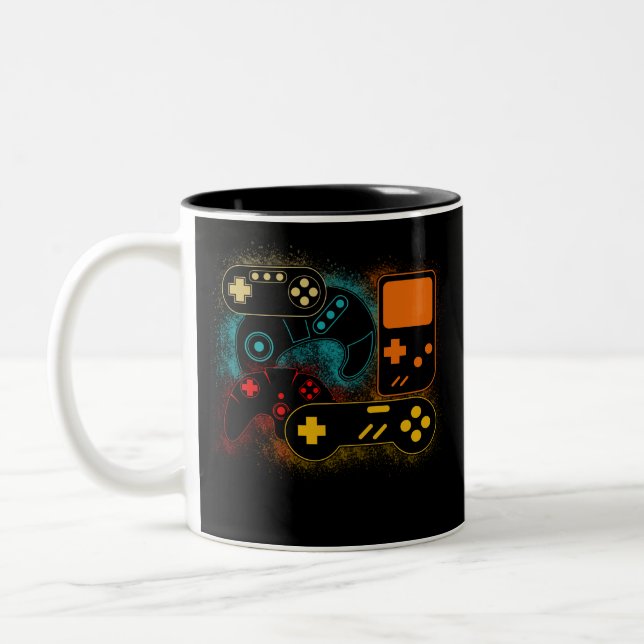 Control all the Things Video Game Controller Two-Tone Coffee Mug (Left)