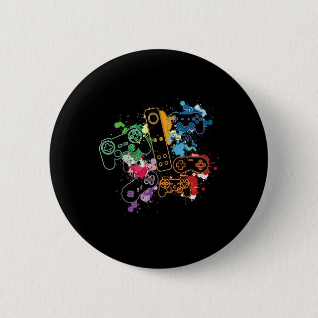 Control All Things With The Video Game Controller  6 Cm Round Badge (Front)