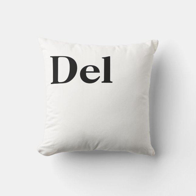 Control Alt Delete Ctrl Alt Del Cushion (Front)