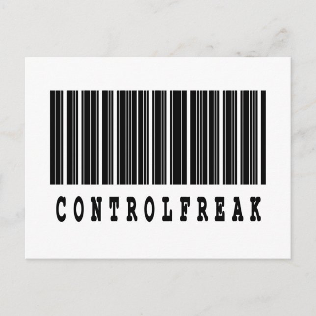 control freak barcode design postcard (Front)