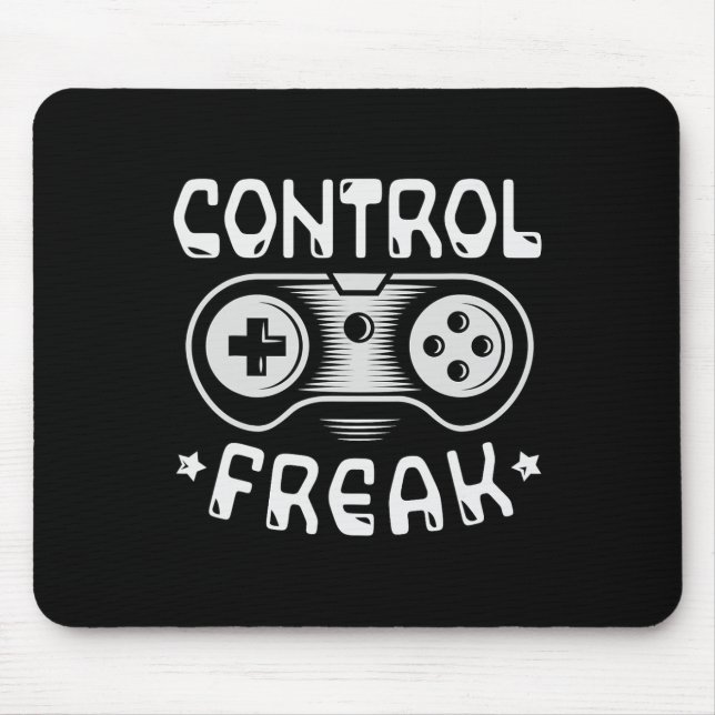 Control Freak - Funny Gaming Video Games Gamer  Mouse Mat (Front)