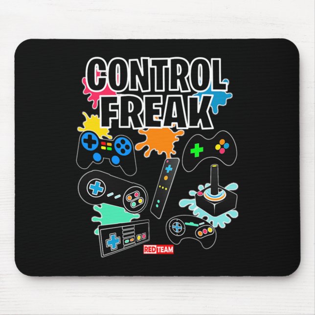 Control Freak - Video Game Gamer Fun  Mouse Mat (Front)