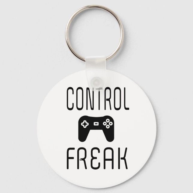 Control Freak Video Game Gamer Key Ring (Front)