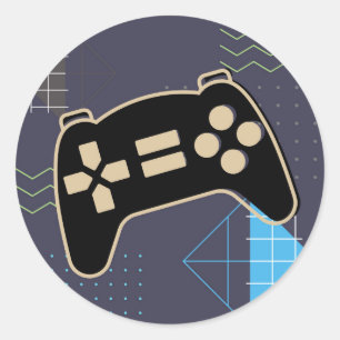 control gamer classic round sticker