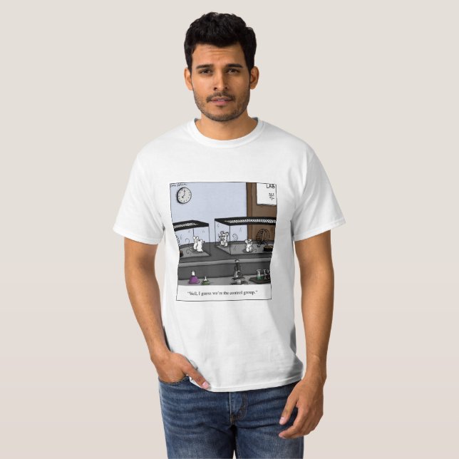 Control Group Lab Mice Cartoon T-Shirt (Front Full)
