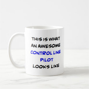 control line pilot, awesome coffee mug