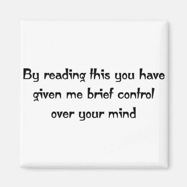Control over your mind magnet (Front)