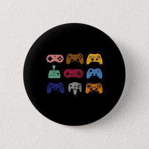 Control Video Game Controller Console Gaming Retro 6 Cm Round Badge