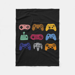 Control Video Game Controller Console Gaming Retro Fleece Blanket