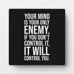 Control Your Mind - Success Motivational Plaque