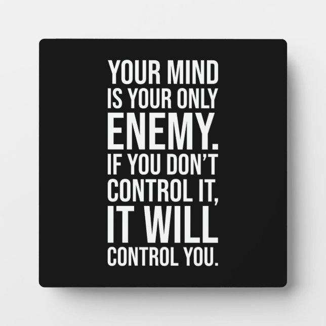 Control Your Mind - Success Motivational Plaque (Front)