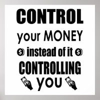 Control your money Dave Ramsey quote Poster