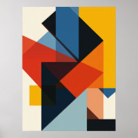 Controlled Chaos Grid Geometric Abstract Art