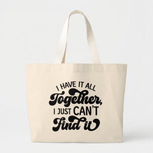 Controlled Clutter Large Tote Bag