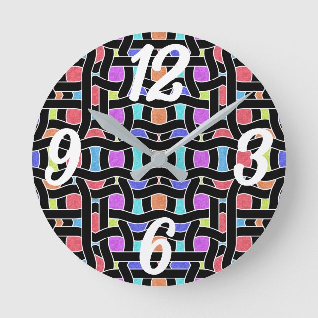 Controlled Randomness Wavy Round Clock (Front)