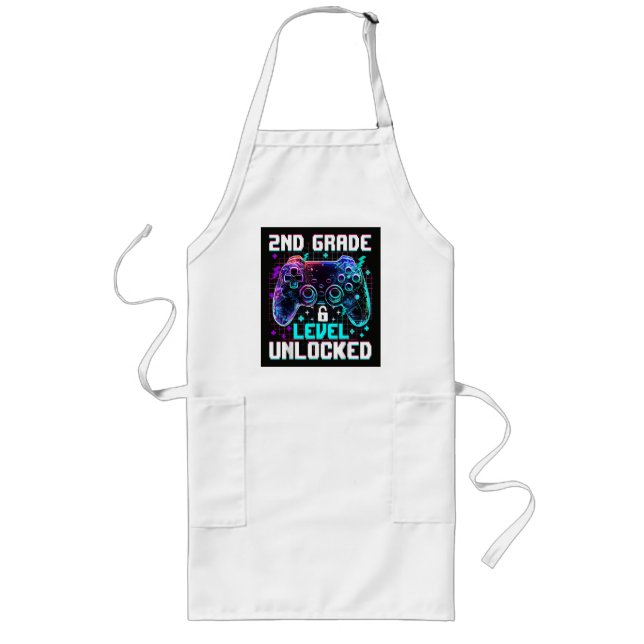 Controller 2nd Grade Level Unlocked First Day  Long Apron (Front)