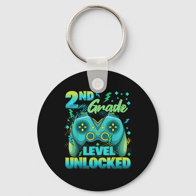 Controller 2nd Grade Level Unlocked First Day Of S Key Ring (Front)
