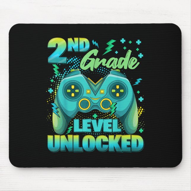 Controller 2nd Grade Level Unlocked First Day Of S Mouse Mat (Front)