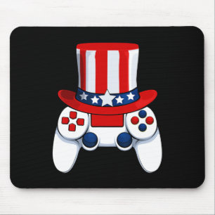 Controller American Hat 4th Of July Usa Mouse Mat