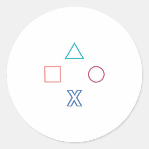 Controller buttons, Gift For Gamer, Video games,  Classic Round Sticker